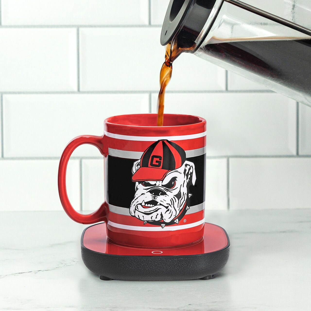 Uncanny Brands Georgia Bulldogs Hairy Dawg 12oz Mug Warmer Set